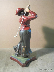 Golf Statue - Classic Woman Driving