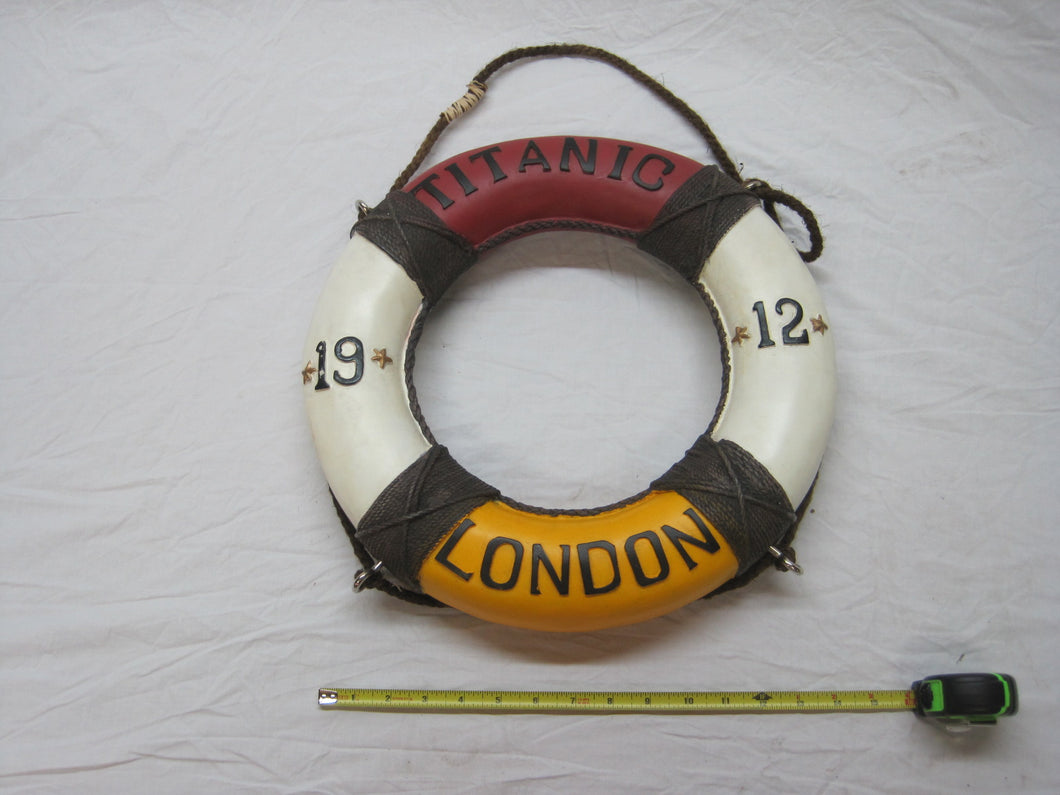 Life Ring decor  -TITANIC LONDON 1912